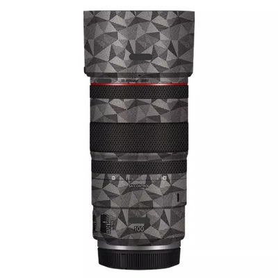 100 2.8 Lens Cap Skin Anti-Scratch Camera Sticker for Canon RF 100mm F2.8 Macro Protective Wrap Film Decal(Triangle Titanium)