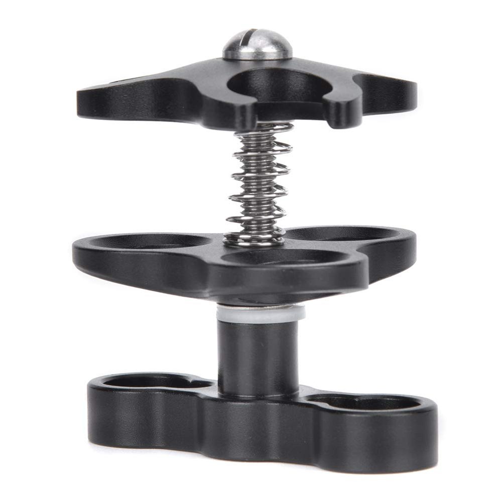 Aluminium Alloy Black Diving Triple Ball CLAMP Outdoor Camera ARM Clip Accessory for Underwater Photography