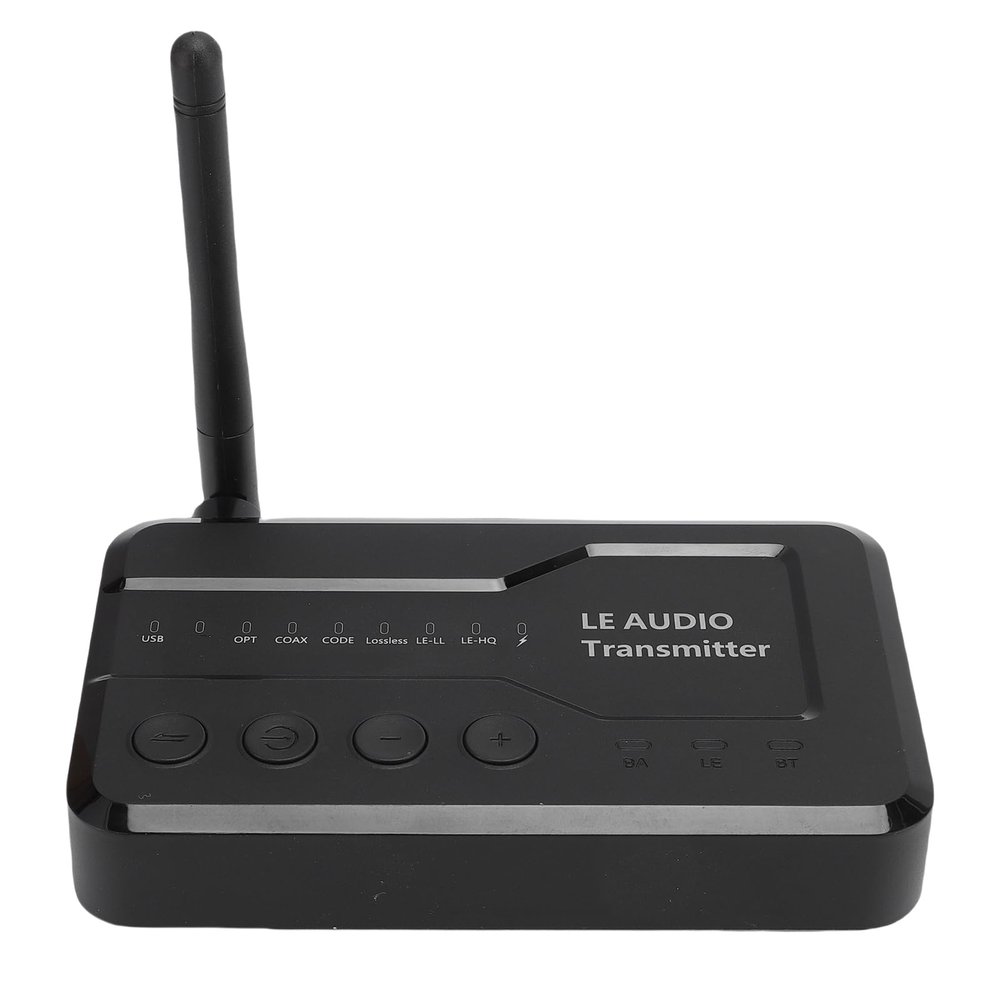 Jectse 80M Range Dual Link 5.3 Transmitter for TV PC Projector to Wireless Headphone Speaker, Transmit Audio to Multiple Receivers, AptX Low Latency