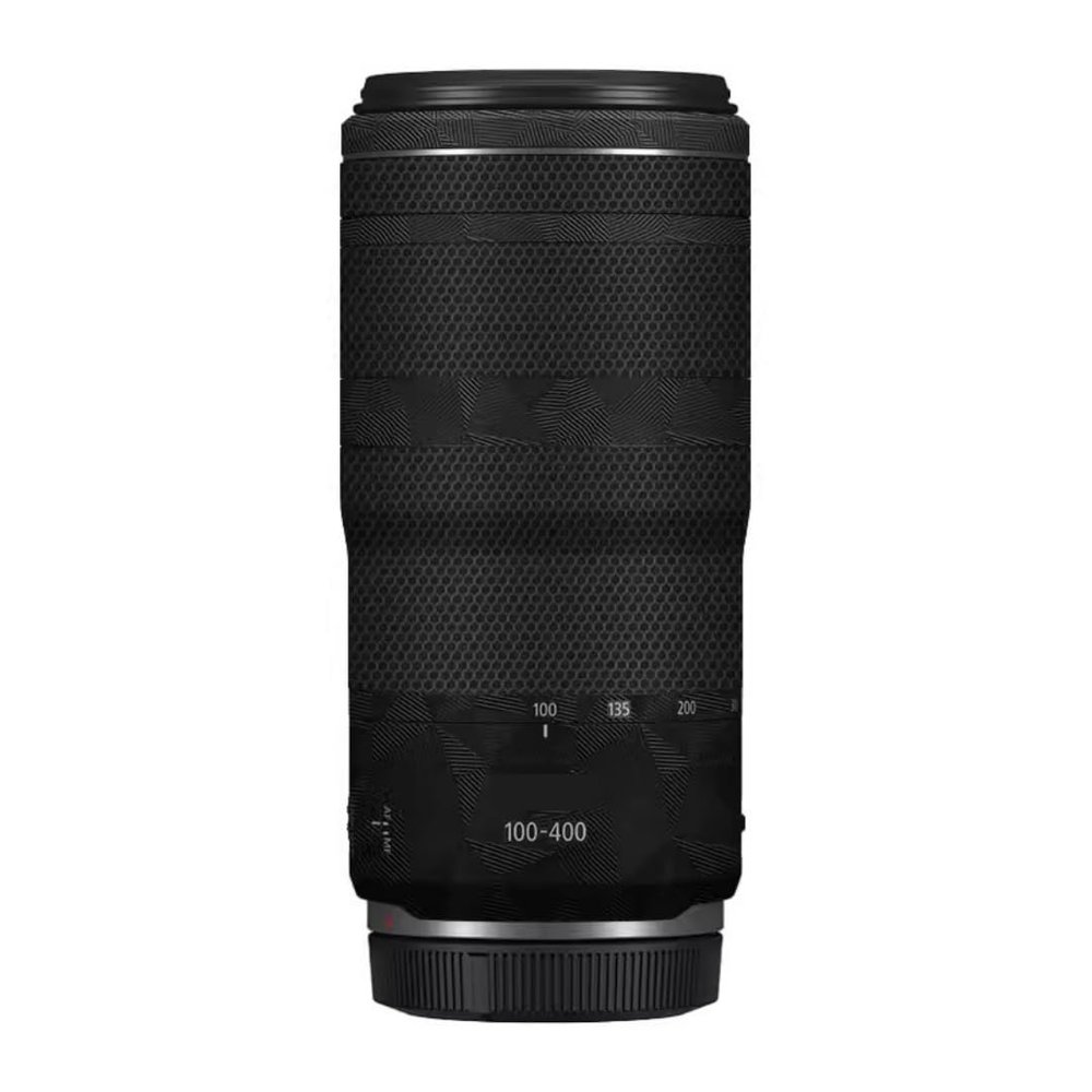 100-400 5.6-8 Anti-Scratch Camera Lens Sticker for Canon RF100-400mm F5.6-8 is USM Coat Wrap Protective Film Body Skin Cover(Triangle Black)
