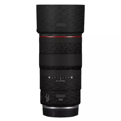 100 2.8 Lens Cap Skin Anti-Scratch Camera Sticker for Canon RF 100mm F2.8 Macro Protective Wrap Film Decal(Honeycomb Black)