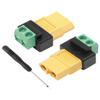 YANBORONSN XT60 Connectors Screw Terminal Adapter ,XT60 Female to 2PIN Solderless Terminal Adapter for Solar Panels,Drone, Model aircraft, Balance charger(2 Pack) view 1