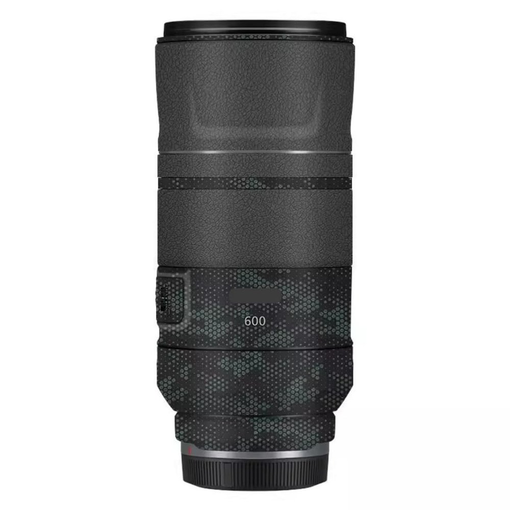 600 11 Lens Skin Vinyl Wrap Film Camera Protective Sticker for Canon RF 600mm F11 Photography Accessories(Mamba Green+Leather Black)