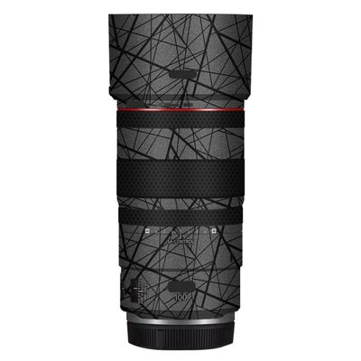 100 2.8 Lens Cap Skin Anti-Scratch Camera Sticker for Canon RF 100mm F2.8 Macro Protective Wrap Film Decal(Cross Gray)
