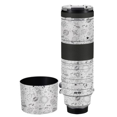 200-800 6.3-9 Skin Lens Camera Skin Wrap Vinyl Protective Sticker Photography Accessories for Canon RF200-800mm F6.3-9(Cartoon Space White)
