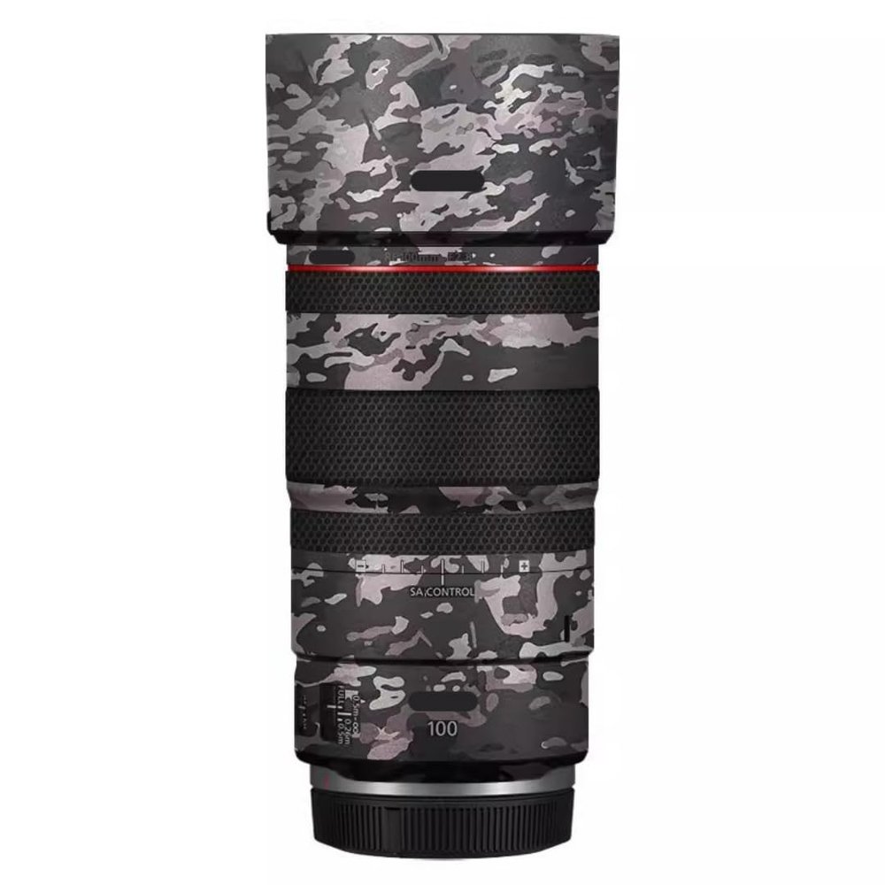 100 2.8 Lens Cap Skin Anti-Scratch Camera Sticker for Canon RF 100mm F2.8 Macro Protective Wrap Film Decal(Field Camouflage)