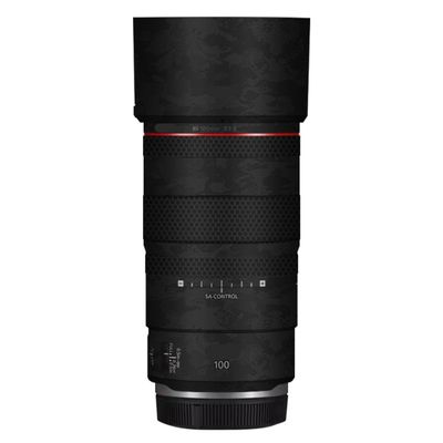100 2.8 Lens Cap Skin Anti-Scratch Camera Sticker for Canon RF 100mm F2.8 Macro Protective Wrap Film Decal(Knight Black)