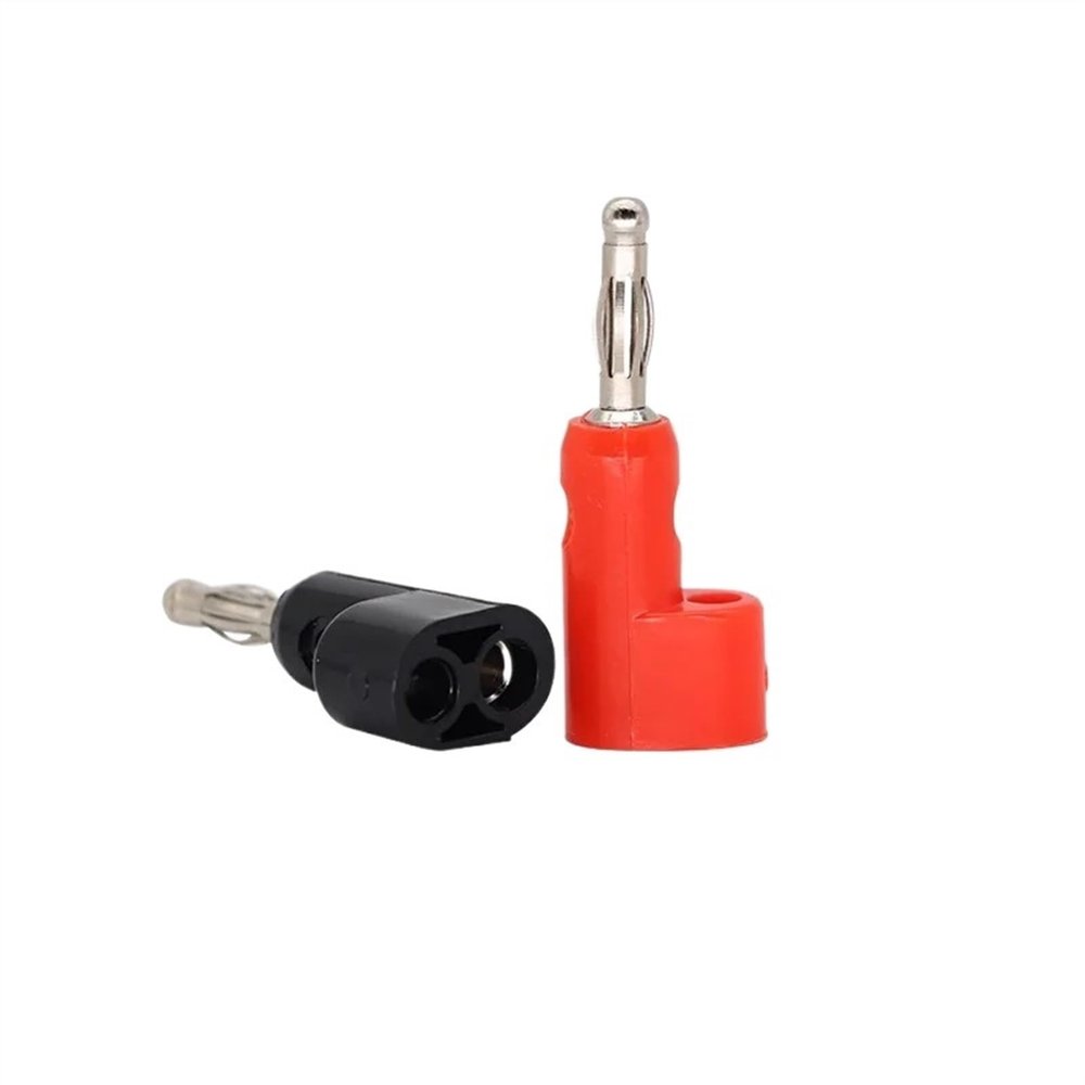40pcs/4mm Adaptor Electrical Connecting Bending L Shape Banana Jack Socket for Binding Post Test Terminal Connector(20 Red 20 Black)
