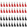 40pcs/4mm Adaptor Electrical Connecting Bending L Shape Banana Jack Socket for Binding Post Test Terminal Connector(20 Red 20 Black) view 2