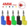 40pcs/4mm Adaptor Electrical Connecting Bending L Shape Banana Jack Socket for Binding Post Test Terminal Connector(20 Red 20 Black) view 3