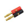 100Pcs Gold Plated 4mm Banana Audio Speaker Screw Banana Gold Plate Plugs Connectors(Black) view 1