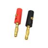 100Pcs Gold Plated 4mm Banana Audio Speaker Screw Banana Gold Plate Plugs Connectors(Black) view 2