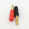 100Pcs Gold Plated 4mm Banana Audio Speaker Screw Banana Gold Plate Plugs Connectors(Black) view 3