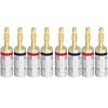 2/6Pieces 4mm Speaker Banana Plugs 24K Gold Plated Speaker Wire Banana Plugs Connectors(2 Pieces,Lantern Type) view 2