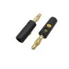 100Pcs/lot Gold Plated 4mm Banana Male Connector Test Screw Type Banana Plugs Wire Cable Connectors Adapter(100Pcs Black) view 2