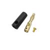 100Pcs/lot Gold Plated 4mm Banana Male Connector Test Screw Type Banana Plugs Wire Cable Connectors Adapter(100Pcs Black) view 4