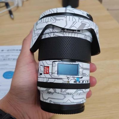 AF 16 1.8 Anti-Scratch Camera Lens Sticker Coat Wrap Protective Film Skin Cover for Viltrox AF 16mm F1.8 fit for Sony Mount (Circuit White)