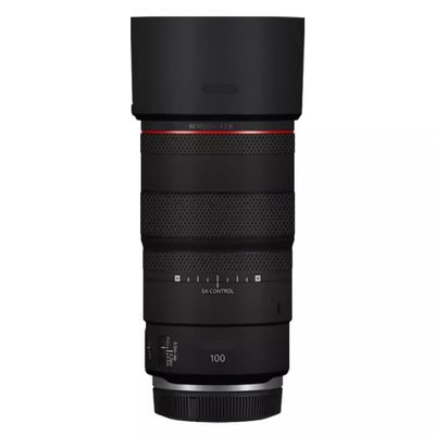 100 2.8 Lens Cap Skin Anti-Scratch Camera Sticker for Canon RF 100mm F2.8 Macro Protective Wrap Film Decal(Matte Black)