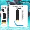 Floating Hand Grip Monopod Handle Mount Underwater Hand Stick for Action Cameras Surfing Diving Snorkeling Water Sports Photography- Yellow view 3