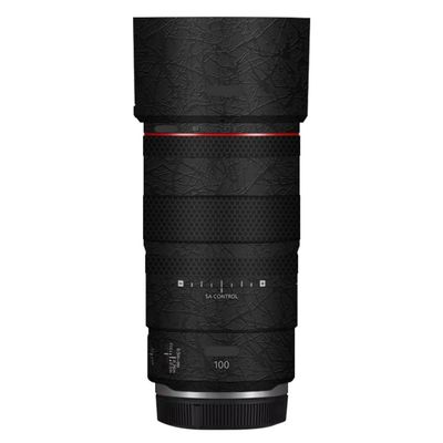 100 2.8 Lens Cap Skin Anti-Scratch Camera Sticker for Canon RF 100mm F2.8 Macro Protective Wrap Film Decal(Splash Ultra Black)