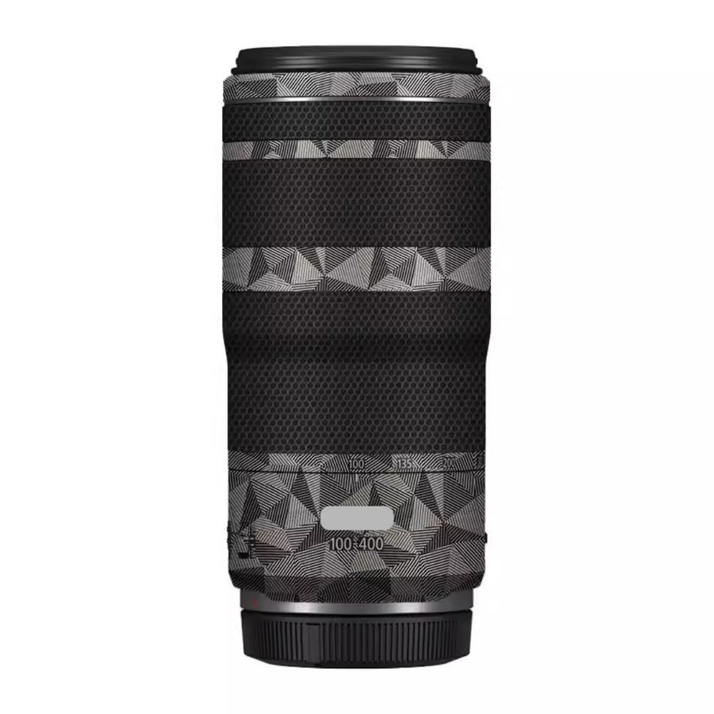 100-400 5.6-8 Anti-Scratch Camera Lens Sticker for Canon RF100-400mm F5.6-8 is USM Coat Wrap Protective Film Body Skin Cover(Triangle Titanium)