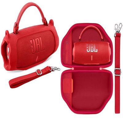 Baval Red Hard Case+Red Silicone Cover for JBL Charge 6 Bluetooth Speaker