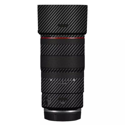 100 2.8 Lens Cap Skin Anti-Scratch Camera Sticker for Canon RF 100mm F2.8 Macro Protective Wrap Film Decal(Carbon Fiber Black)