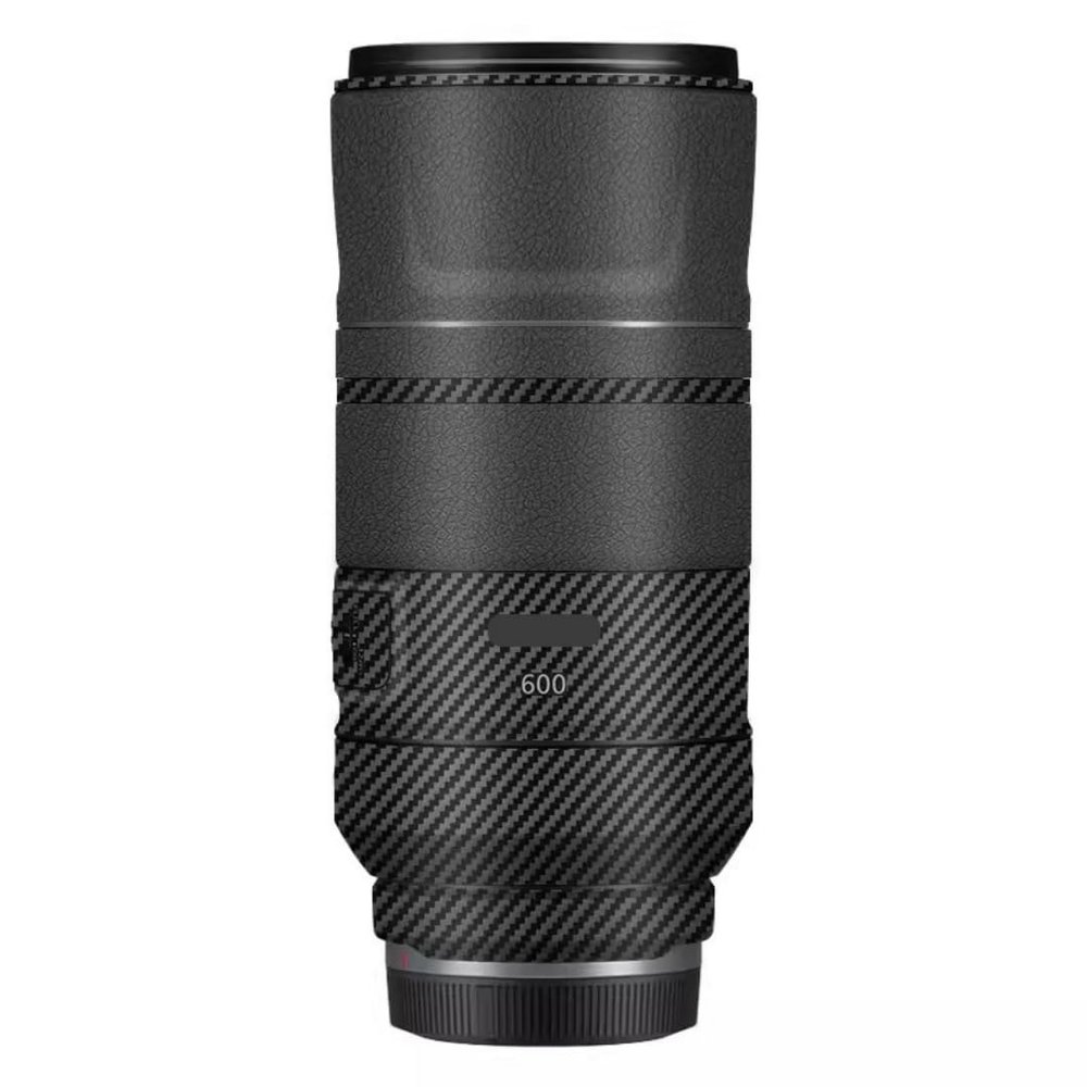 600 11 Lens Skin Vinyl Wrap Film Camera Protective Sticker for Canon RF 600mm F11 Photography Accessories(Carbon Fiber Black+Leather Black)