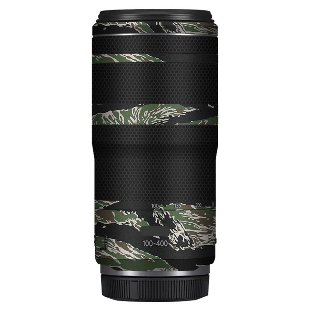 100-400 5.6-8 Anti-Scratch Camera Lens Sticker for Canon RF100-400mm F5.6-8 is USM Coat Wrap Protective Film Body Skin Cover(Tiger Stripe Camo)
