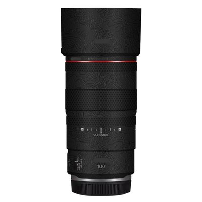 100 2.8 Lens Cap Skin Anti-Scratch Camera Sticker for Canon RF 100mm F2.8 Macro Protective Wrap Film Decal(Contour Black Glossy)