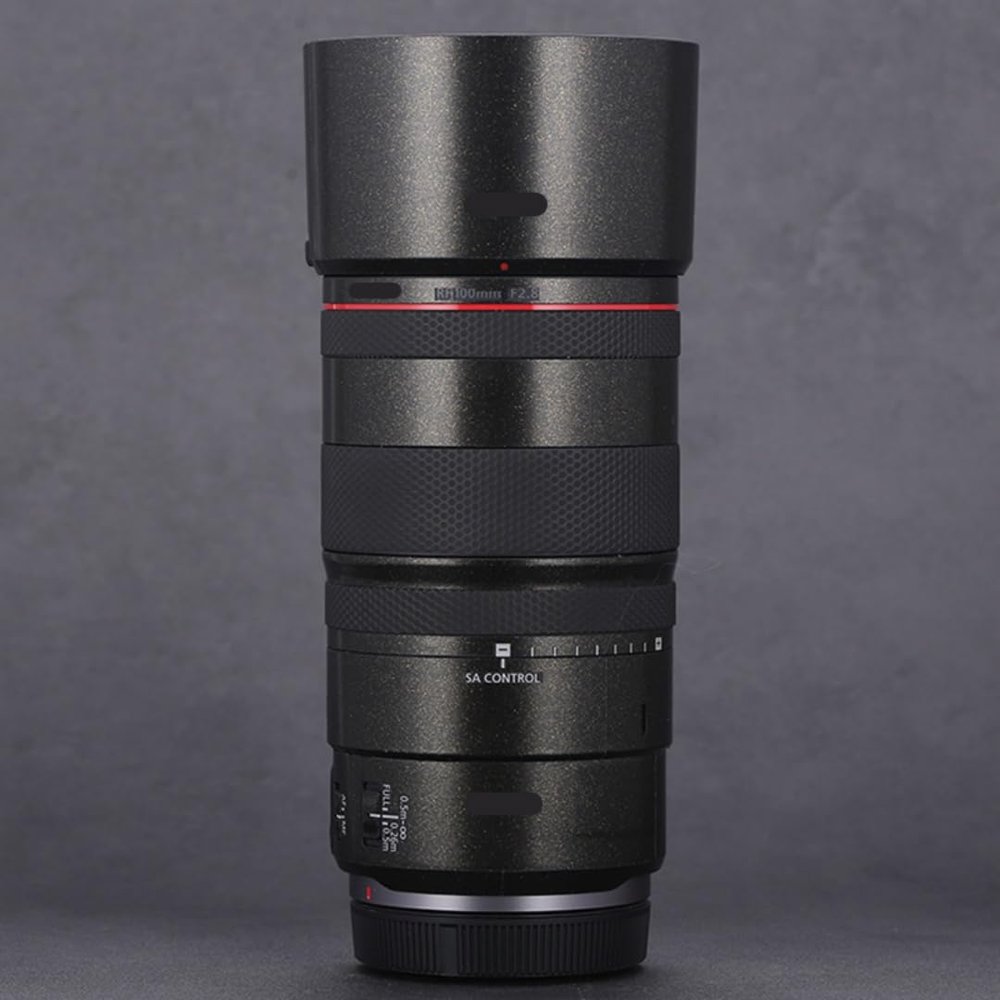 100 2.8 Lens Cap Skin Anti-Scratch Camera Sticker for Canon RF 100mm F2.8 Macro Protective Wrap Film Decal(Starry Black)