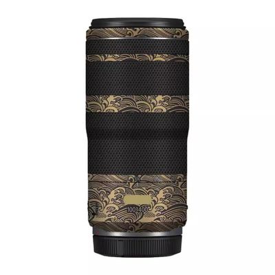 100-400 5.6-8 Anti-Scratch Camera Lens Sticker for Canon RF100-400mm F5.6-8 is USM Coat Wrap Protective Film Body Skin Cover(Wave Gold)