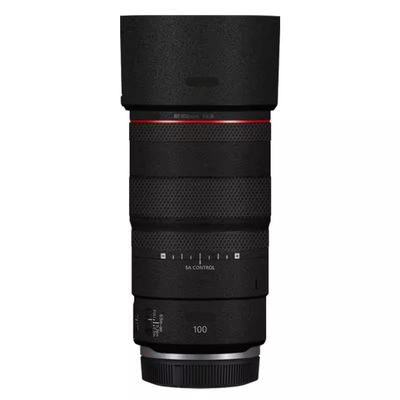 100 2.8 Lens Cap Skin Anti-Scratch Camera Sticker for Canon RF 100mm F2.8 Macro Protective Wrap Film Decal(Frosted Black)