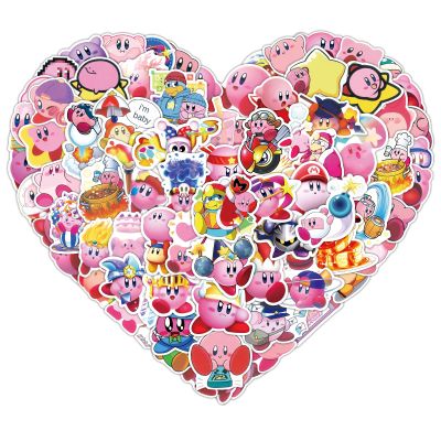 100PCS Cute Cartoon Kirby Stickers Kawaii Game StickersLaptop Waterproof Car Bicycle Suitcase Computer Water Bottle Mobile Phone Sticker Water Resistant Decals (KB100)