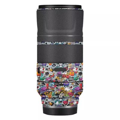 600 11 Lens Skin Vinyl Wrap Film Camera Protective Sticker for Canon RF 600mm F11 Photography Accessories(Graffiti White+Leather Black)