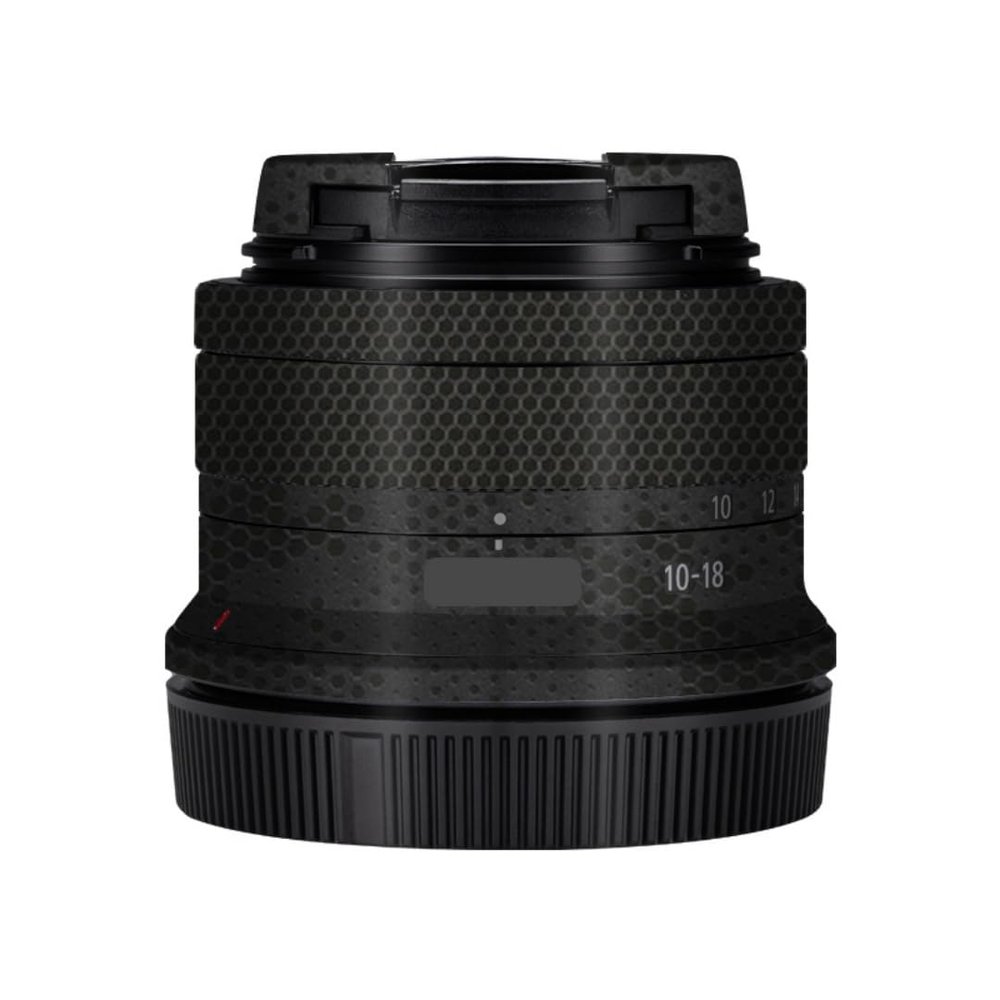 10-18 4.5-6.3 Camera Lens Sticker for Canon RF-S 10-18mm F4.5-6.3 is STM Macro Coat Wraps Film Protector Vinyl Decal Skin(Mamba Black)
