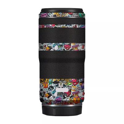 100-400 5.6-8 Anti-Scratch Camera Lens Sticker for Canon RF100-400mm F5.6-8 is USM Coat Wrap Protective Film Body Skin Cover(Graffiti White)