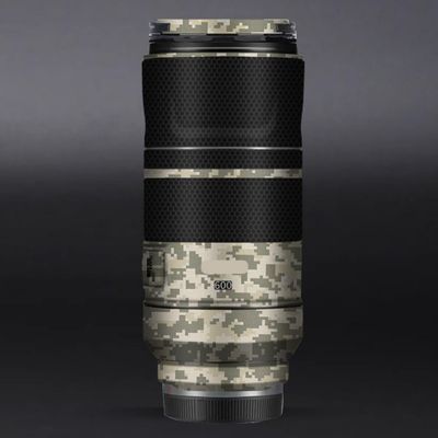 600 11 Lens Skin Vinyl Wrap Film Camera Protective Sticker for Canon RF 600mm F11 Photography Accessories(Digital Camo Desert+Matrix Black)