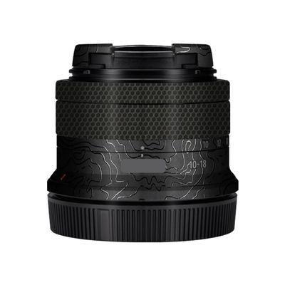 10-18 4.5-6.3 Camera Lens Sticker for Canon RF-S 10-18mm F4.5-6.3 is STM Macro Coat Wraps Film Protector Vinyl Decal Skin(Contour Black)