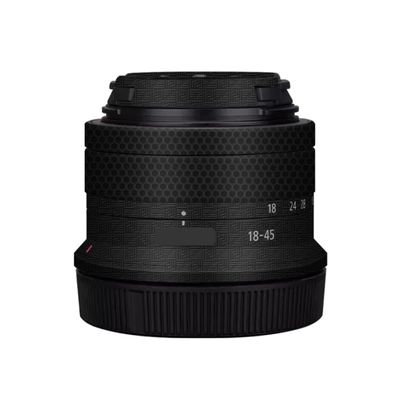 18-45 4.5-6.3 Camera Lens Sticker Coat Wrap Protective Film Body Protector Decal Skin for Canon RF-S 18-45mm F4.5-6.3 is STM(Armor Fiber Black)