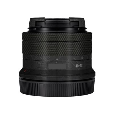 10-18 4.5-6.3 Camera Lens Sticker for Canon RF-S 10-18mm F4.5-6.3 is STM Macro Coat Wraps Film Protector Vinyl Decal Skin(Circuit Black)