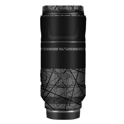 600 11 Lens Skin Vinyl Wrap Film Camera Protective Sticker for Canon RF 600mm F11 Photography Accessories(Cross Gray+Matrix Black)