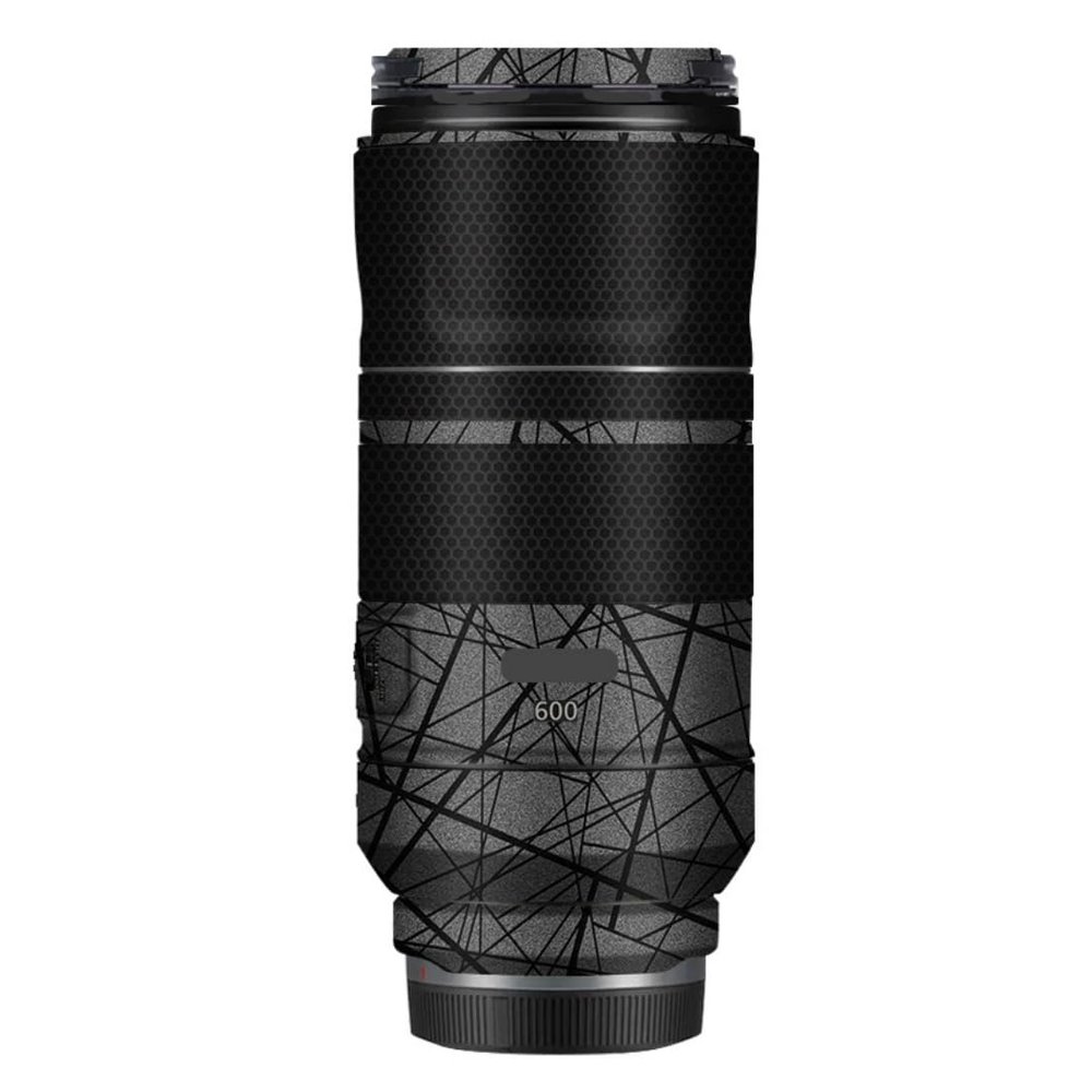600 11 Lens Skin Vinyl Wrap Film Camera Protective Sticker for Canon RF 600mm F11 Photography Accessories(Cross Gray+Matrix Black)