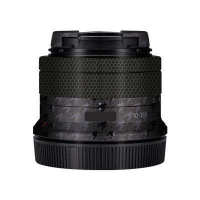 10-18 4.5-6.3 Camera Lens Sticker for Canon RF-S 10-18mm F4.5-6.3 is STM Macro Coat Wraps Film Protector Vinyl Decal Skin(Plover Black)