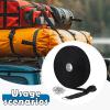 Hook and Loop Straps Adjustable with Buckles Reusable Cable Ties Self Sticky Black Nylon Cable Straps for Garage Office- 2cmx500cm view 2