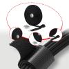 Hook and Loop Straps Adjustable with Buckles Reusable Cable Ties Self Sticky Black Nylon Cable Straps for Garage Office- 2cmx500cm view 3