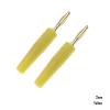 100PCS 2MM Plugs Gold Plated Musical Speaker Cable Wire Pin Banana Connectors(Yellow) view 2