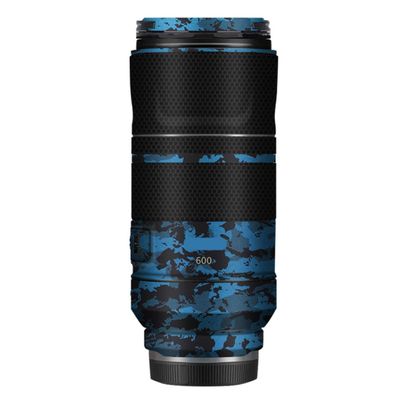600 11 Lens Skin Vinyl Wrap Film Camera Protective Sticker for Canon RF 600mm F11 Photography Accessories(Knight Blue+Matrix Black)