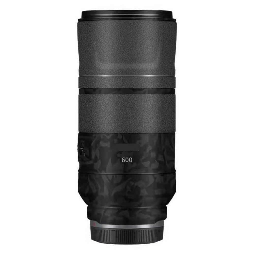 600 11 Lens Skin Vinyl Wrap Film Camera Protective Sticker for Canon RF 600mm F11 Photography Accessories(Shadow Camo Black+Leather Black)