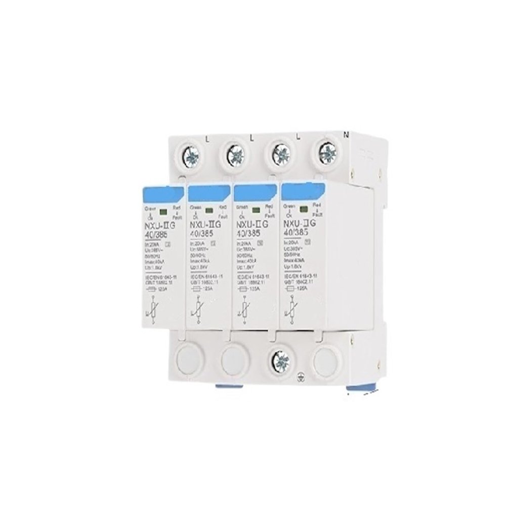 1pcs NXU-II G Power Surge Protective Device SPD Arrester Low Voltage House 1/2/3/4 Pole Surge Voltage Protection AC 40KA 60KA 100KA(40kA 275V 3P)